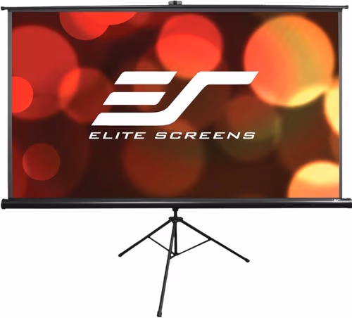 Elite Screens 84” (16:9) 186 x 105 cm, Tripod Projection Screen, Portable, Pull Up, Black 