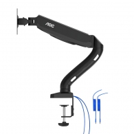 Arm for 1 monitors 13”-31.5” -  AOC AS110DX with integrated USB Hub, Black, USB Hub: USB-C + USB3.0, Desk Clamp/Grommet, Aluminum structure, Gas spring, Height adjustment, Max.Load: 2-9kg, Tilt: '-90°~+85°, Swivel:180°, Rotation:360°, Hidden cable managem thumbnav 5