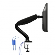Arm for 1 monitors 13”-31.5” -  AOC AS110DX with integrated USB Hub, Black, USB Hub: USB-C + USB3.0, Desk Clamp/Grommet, Aluminum structure, Gas spring, Height adjustment, Max.Load: 2-9kg, Tilt: '-90°~+85°, Swivel:180°, Rotation:360°, Hidden cable managem thumbnav 6