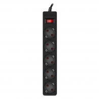 Surge Protector SVEN SF-05E / 5 Sockets / 1.8m / children protection / Black thumbnav 2