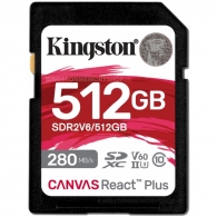 Карта памяти SD 512GB V60 Kingston Canvas React Plus, 280MB/s, UHS-II thumbnav 1