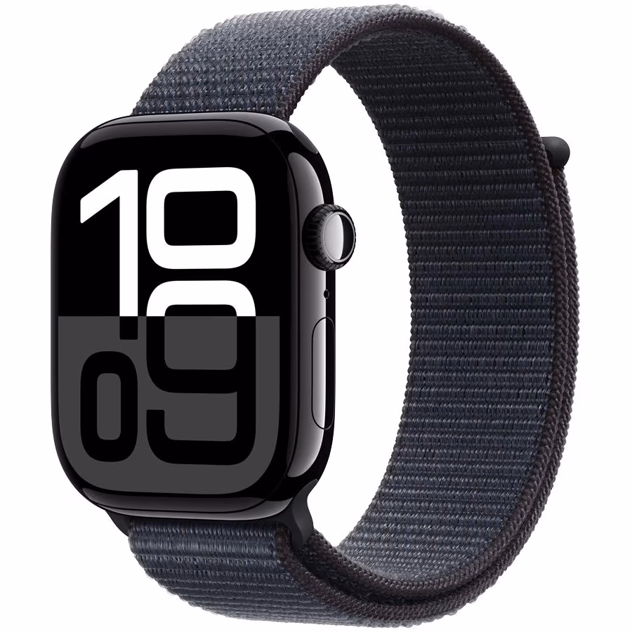 Smart watch Apple Watch Series 10 GPS 46mm Jet Black Aluminium Case with Ink Sport Loop (MWWR3QI/A) 