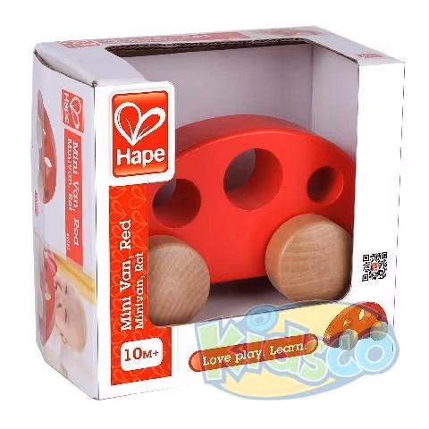 Hape E0052A Mini Van,Red