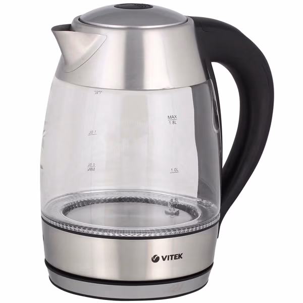 Fierbator de apa electric Vitek VT-7047 TR, 1.8 l, 2200 W, Negru
