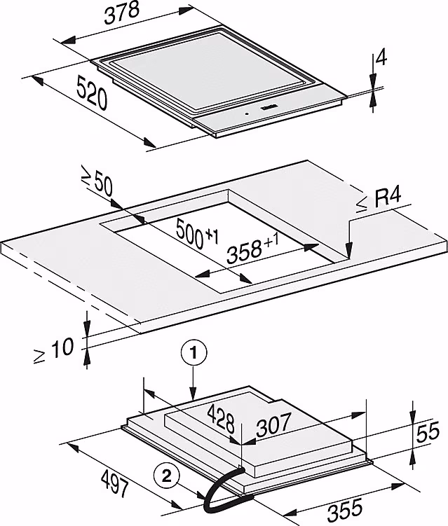 Plita incorporabila inductie Miele Teppan Yaki SmartLine CS7632FL