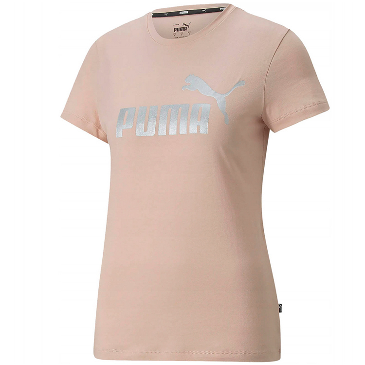 Футболка Puma ESS+ Metallic Logo Tee XS Бежевый Женский photo 4