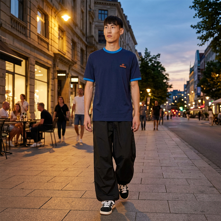 Футболка мужская Adidas CONTRAST TEE XS Синий photo 7