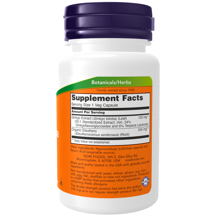Витамины Now Foods Ginkgo Biloba 120mg photo 2