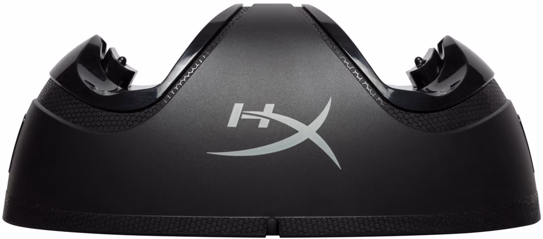 HyperX ChargePlay Duo Controller Charging Station for PS4, Quickly charges 2 x Dualshock 4 via EXT port, 3-Level battery indicators display charging status, Convenient and secure docking with stable design 