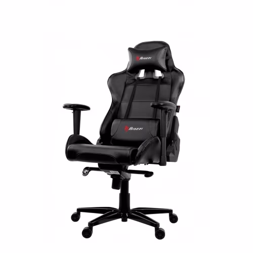 Gaming/Office Chair AROZZI Verona XL+, Black/Black, PU Leather, max weight up to 150-160kg / height 170-200cm, Recline 165°, 1D Armrests, Head and Lumber cushions, Metal Frame, Aluminium wheelbase, Gas Lift 4class, Small nylon casters, W-30kg 