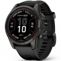 Garmin Fenix 7S Pro – Sapphire Solar, Carbon Grey DLC Titanium with Black Band thumbnav 1