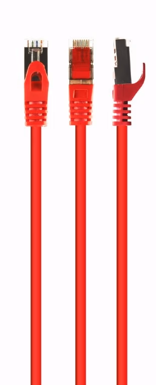 S/FTP Cat. 6A Low Smoke Zero Halogen (LSZH) jacketpatch cord, 5m, Red 