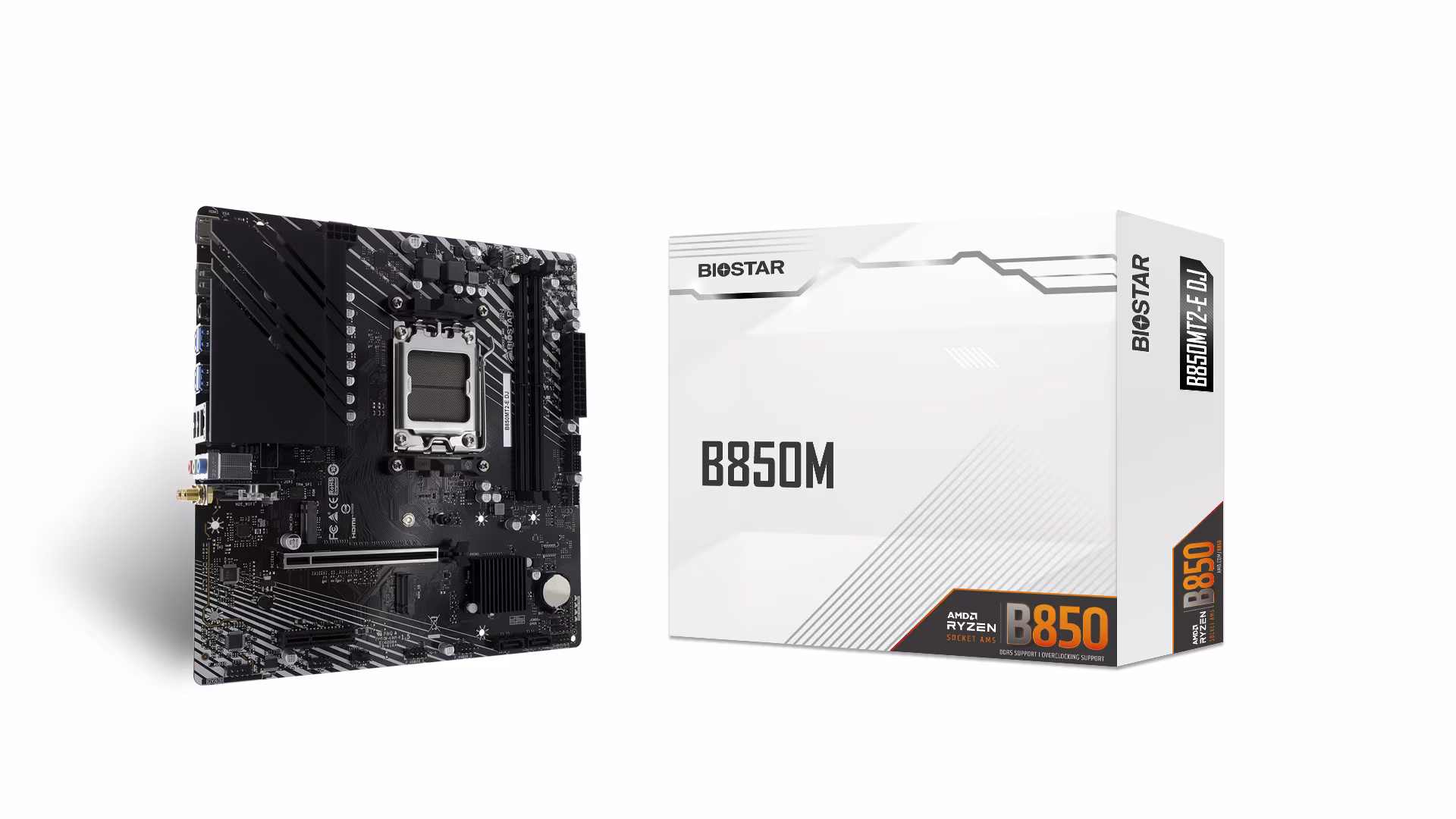 Placa de baza BIOSTAR B850MT2-E DJ / AM5 / B850 / DDR5 / mATX 