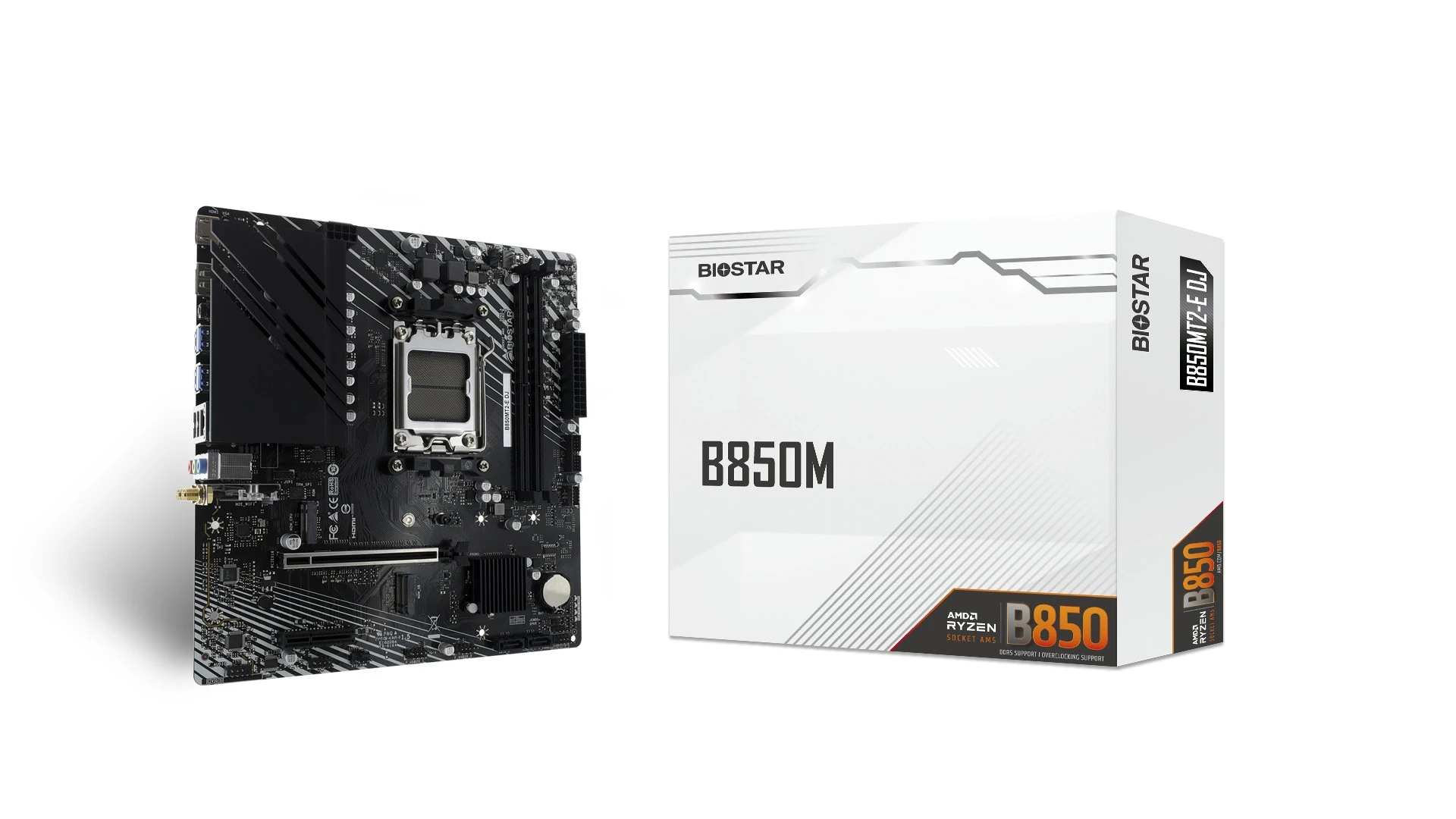 Placa de baza BIOSTAR B850MT2-E DJ / AM5 / B850 / DDR5 / mATX