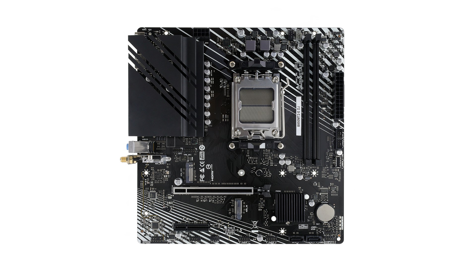 Материнская плата BIOSTAR B850MT2-E DJ / AM5 / B850 / DDR5 / mATX photo 2