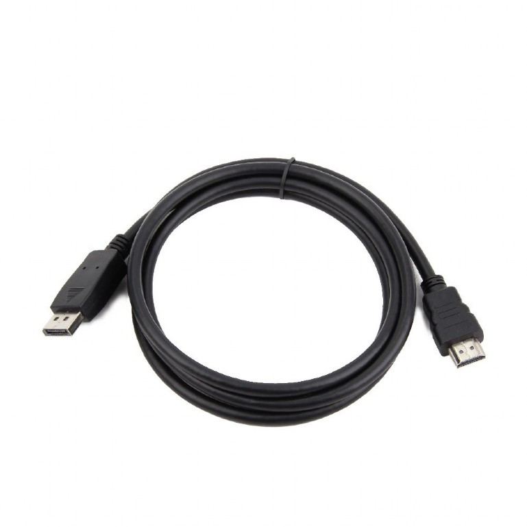 Cable DP-HDMI  - 3m - Cablexpert CC-DP-HDMI-3M, 3m, DP (male) - HDMI type A (male)  cable,  from DisplayPort to HDMI (cable is not bi-directional), Black photo 1