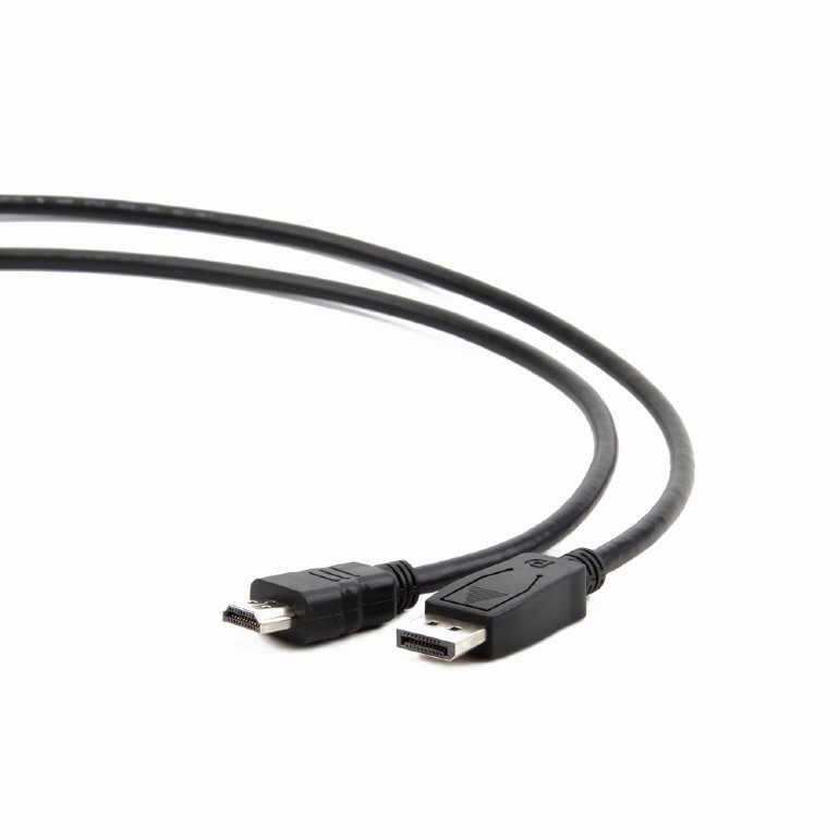 Cable DP-HDMI  - 3m - Cablexpert CC-DP-HDMI-3M, 3m, DP (male) - HDMI type A (male)  cable,  from DisplayPort to HDMI (cable is not bi-directional), Black photo 2