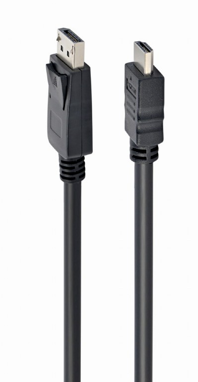 Cable DP-HDMI  - 3m - Cablexpert CC-DP-HDMI-3M, 3m, DP (male) - HDMI type A (male)  cable,  from DisplayPort to HDMI (cable is not bi-directional), Black photo 3