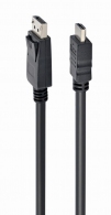 Cable DP-HDMI  - 3m - Cablexpert CC-DP-HDMI-3M, 3m, DP (male) - HDMI type A (male)  cable,  from DisplayPort to HDMI (cable is not bi-directional), Black thumbnav 3