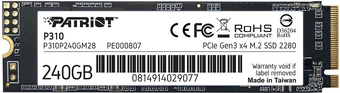 M.2 NVMe SSD Patriot P310 240GB photo 1
