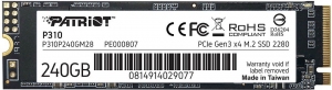 M.2 NVMe SSD Patriot P310 240GB thumbnav 1