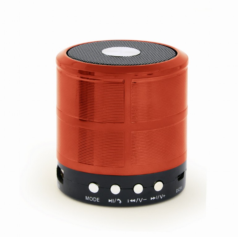 Boxa portabila Gembird SPK-BT-08 Red / 3W / Bluetooth / microSD / 400 mAh photo 1
