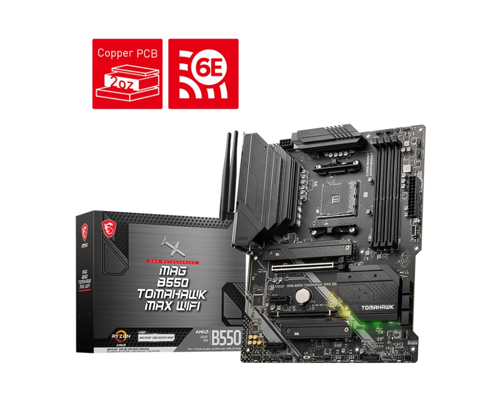 Placa de baza MSI MAG B550 TOMAHAWK MAX WIFI / AM4 / B550 / DDR4 / ATX photo 1