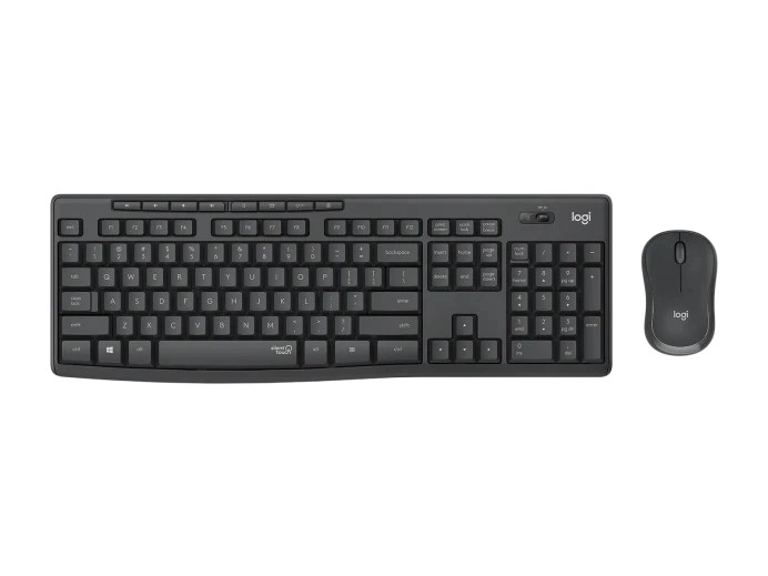 Tastatura si mouse Wireless Logitech MK295 Silent, Graphite