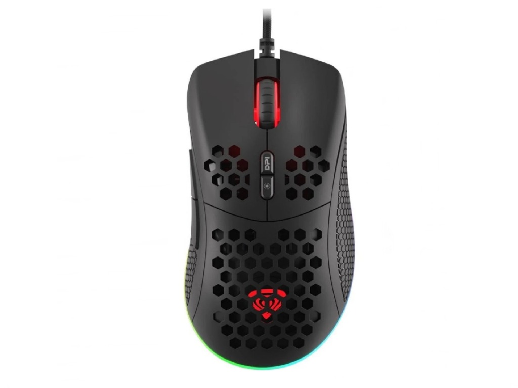 Проводные мышиGenesis Mouse Krypton 555, 8000 DPI, RGB Illuminated, With Software, Black photo 1