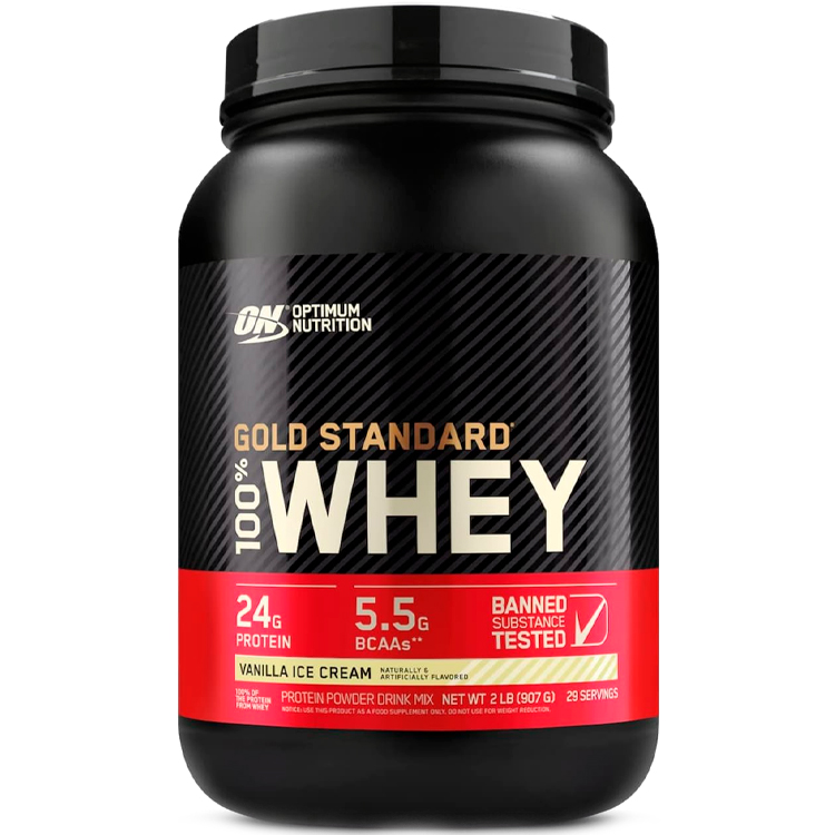 Proteine din zer Optimum Nutrition Gold Standard 100% WHEY Vanilla Ice Cream 2lb/907 g photo 1