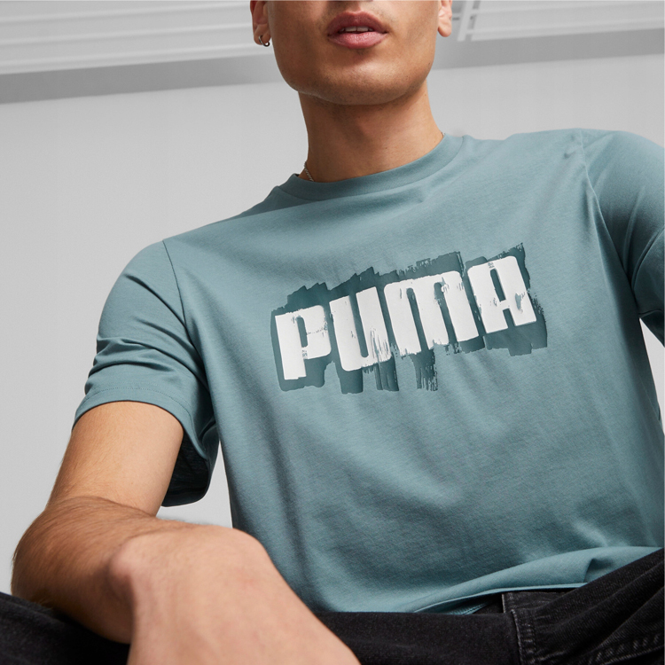 Футболка мужская Puma GRAPHICS Wording Tee M Зеленый photo 3