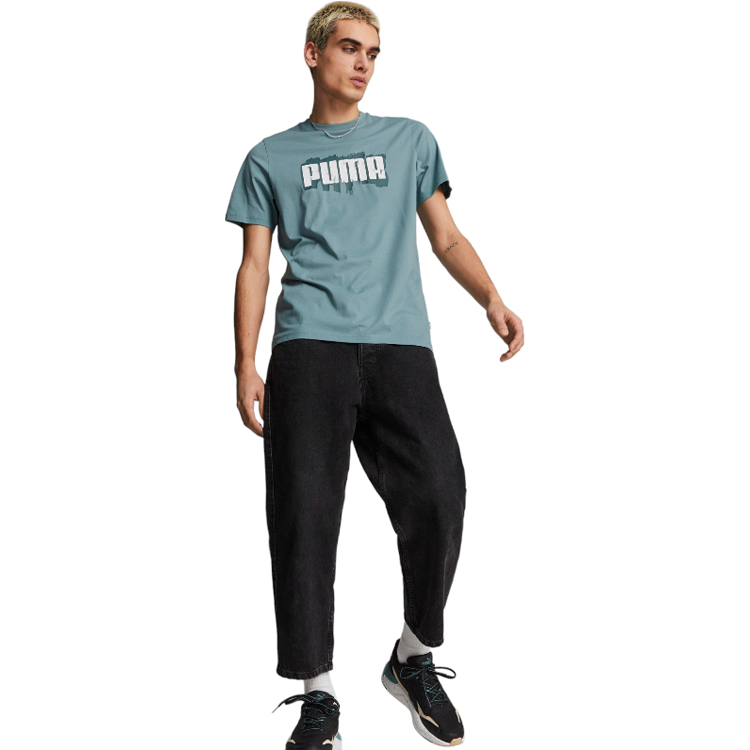 Футболка мужская Puma GRAPHICS Wording Tee M Зеленый photo 5