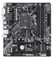 GIGABYTE B450M DS3H, Socket AM4, AMD B450, Dual 4xDDR4-3200, APU AMD graphics, DVI, HDMI, 2xPCIe X16, 4xSATA3, RAID, 1xM.2 slot, 1xPCIe X1, ALC887 HDA, GbE LAN, 6xUSB3.1, mATX thumbnav 1