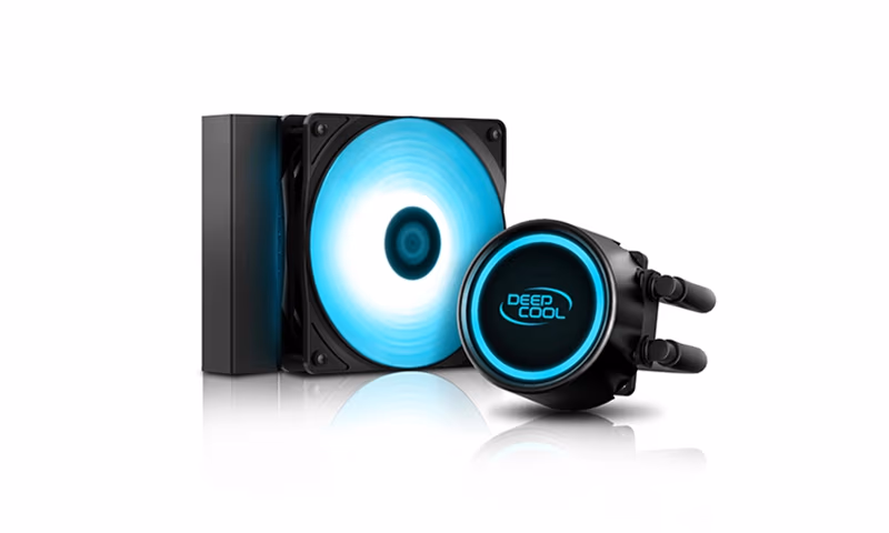 DEEPCOOL Liquid Cooler "GAMMAXX L120T BLUE", Anti-leak Tech Inside, 1x120mm fans with PWM control, fans: 500~1800rpm, pump: 2550rpm, 17.8dBA, 69.34CFM, 4 pin, Hydro Bearing, Copper 