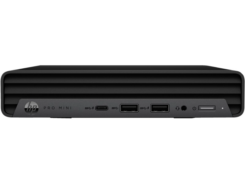 HP Pro Mini 400 G9 (lntel® Core® i5-13500T, 1x8GB DDR4 SODIMM RAM, 256GB M.2 PCIe NVMe SSD, No ODD, Intel® UHD Graphics, 1xHDMI, 2xDP, USB Type-C 3.2 G2,  PSU 90W, HP 125 USB MS&KB, Win11Pro, Black)