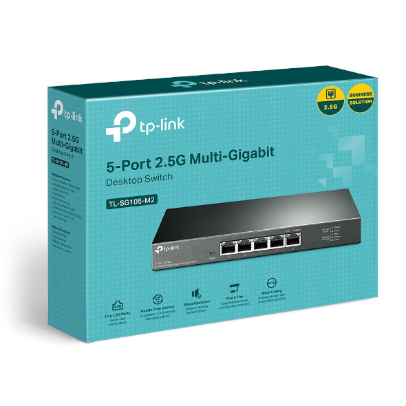 Коммутатор TP-LINK TL-SG105-M2 / 5 port / Gigabit / RJ45 / steel case photo 4