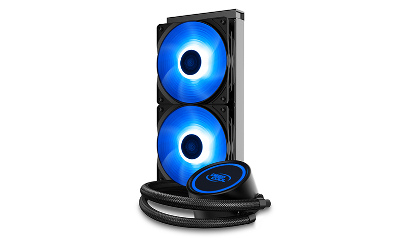 DEEPCOOL Liquid Cooler "GAMMAXX L240 V2",  Anti-leak Tech Inside, LGA2066/2011-v3/2011/1700/1200/1151/1150/1155 & AM5/AM4, 2x 120mm PWM fans RGB LED, fans: 500~1800rpm, pump: 2550rpm, 17.8dBA, 69.34CFM, 4 pin, Hydro Bearing photo 7