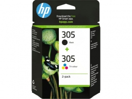 Multipack HP 305 (6ZD17AE) Black/Tri-colour Original Ink Cartridges for HP DeskJet 2710, HP DeskJet 2720 ,HP DeskJet 2721, HP DeskJet 2722, HP DeskJet 2723, HP DeskJet 2724, HP DeskJet Plus 4110,HP DeskJet Plus 4120 thumbnav 3