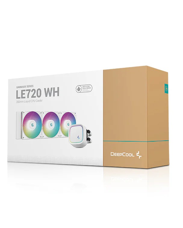 Sistem de racire lichid DEEPCOOL LE720 WH / Universal / 250W / fans: 500~2250pm, pump: 2550rpm / 17.6~32.9dBA / 85.85CFM / White photo 6