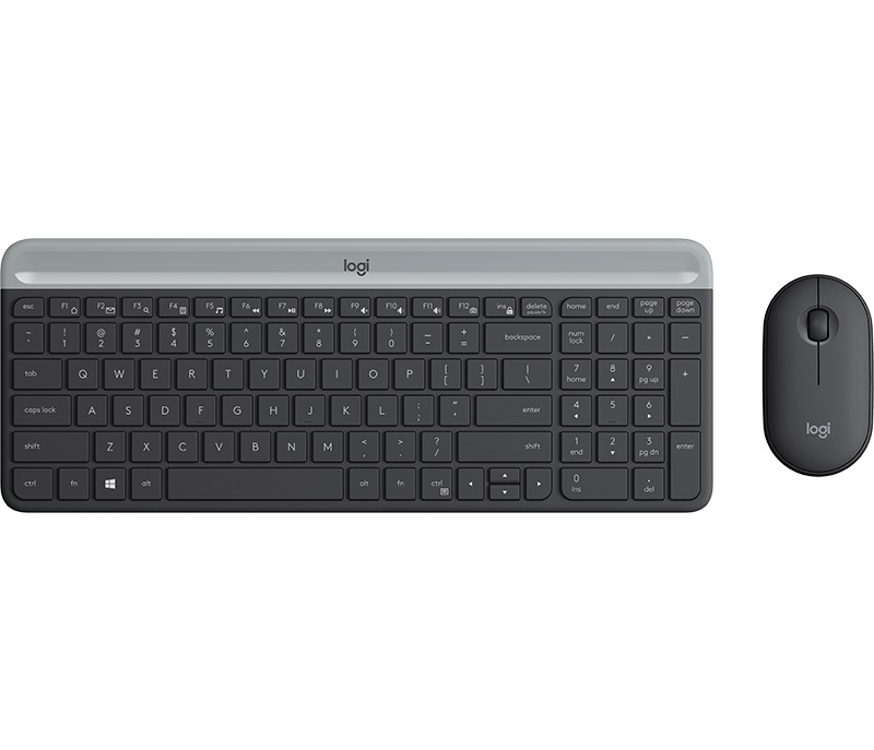 Беспроводная клавиатура и мышка Logitech Combo MK470 Slim/ 2.4GHz nano USB receiver/ Graphite photo 1
