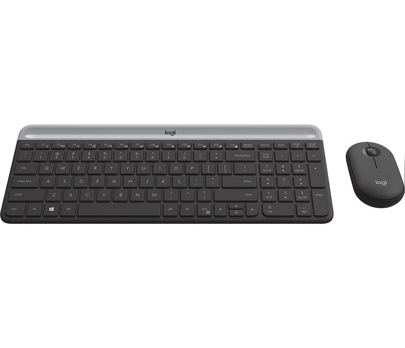 Беспроводная клавиатура и мышка Logitech Combo MK470 Slim/ 2.4GHz nano USB receiver/ Graphite photo 2