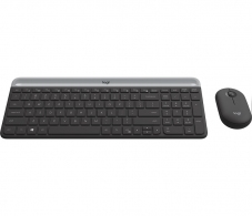 Беспроводная клавиатура и мышка Logitech Combo MK470 Slim/ 2.4GHz nano USB receiver/ Graphite thumbnav 2