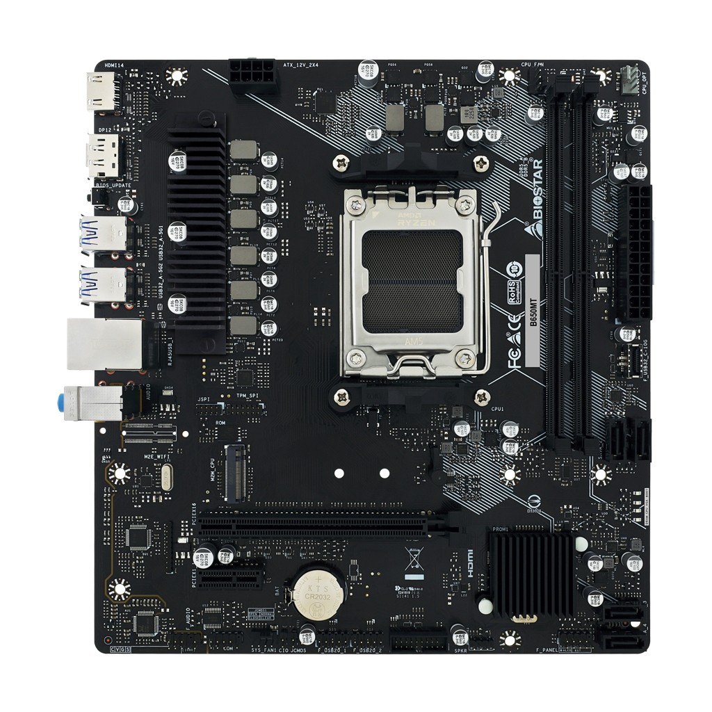 Материнская плата BIOSTAR B650MT/ AM5 / B650 / DDR5 / mATX photo 2