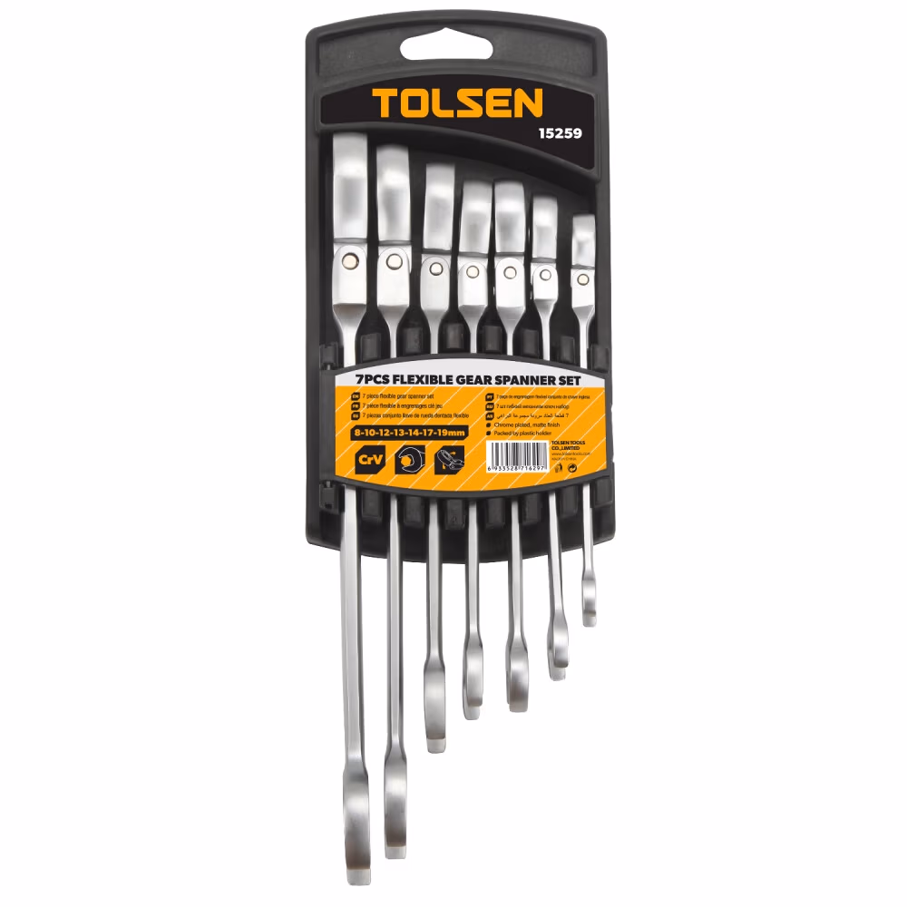 Set de 7 chei combinate flexibile 8-19mm Tolsen