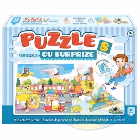 Noriel NOR4284 Puzzle 36 Pcs. Cu Surprize Vehicule 