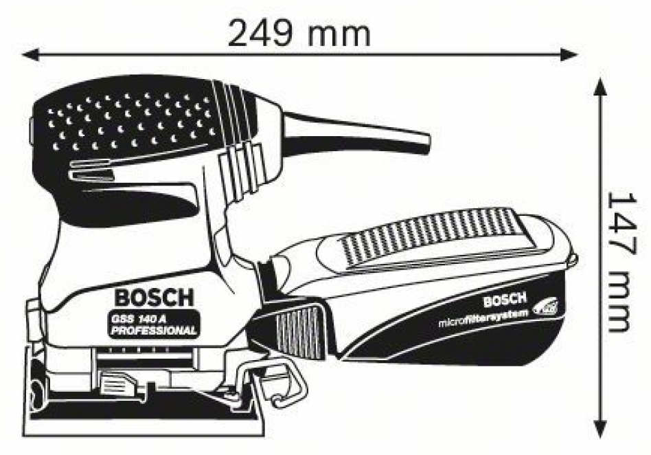 Виброшлифмашина Bosch GSS 140 (0601297085) photo 4