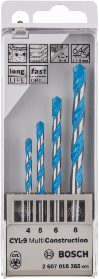 Set de burghie Bosch Multi Con. 4/5/6/8, 2607018285
