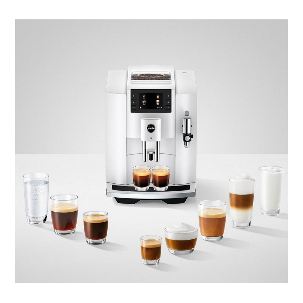 Aparat de cafea Espresso JURA E8 Professional Aroma Piano White, 15585 / 15 bar / Espresso photo 8