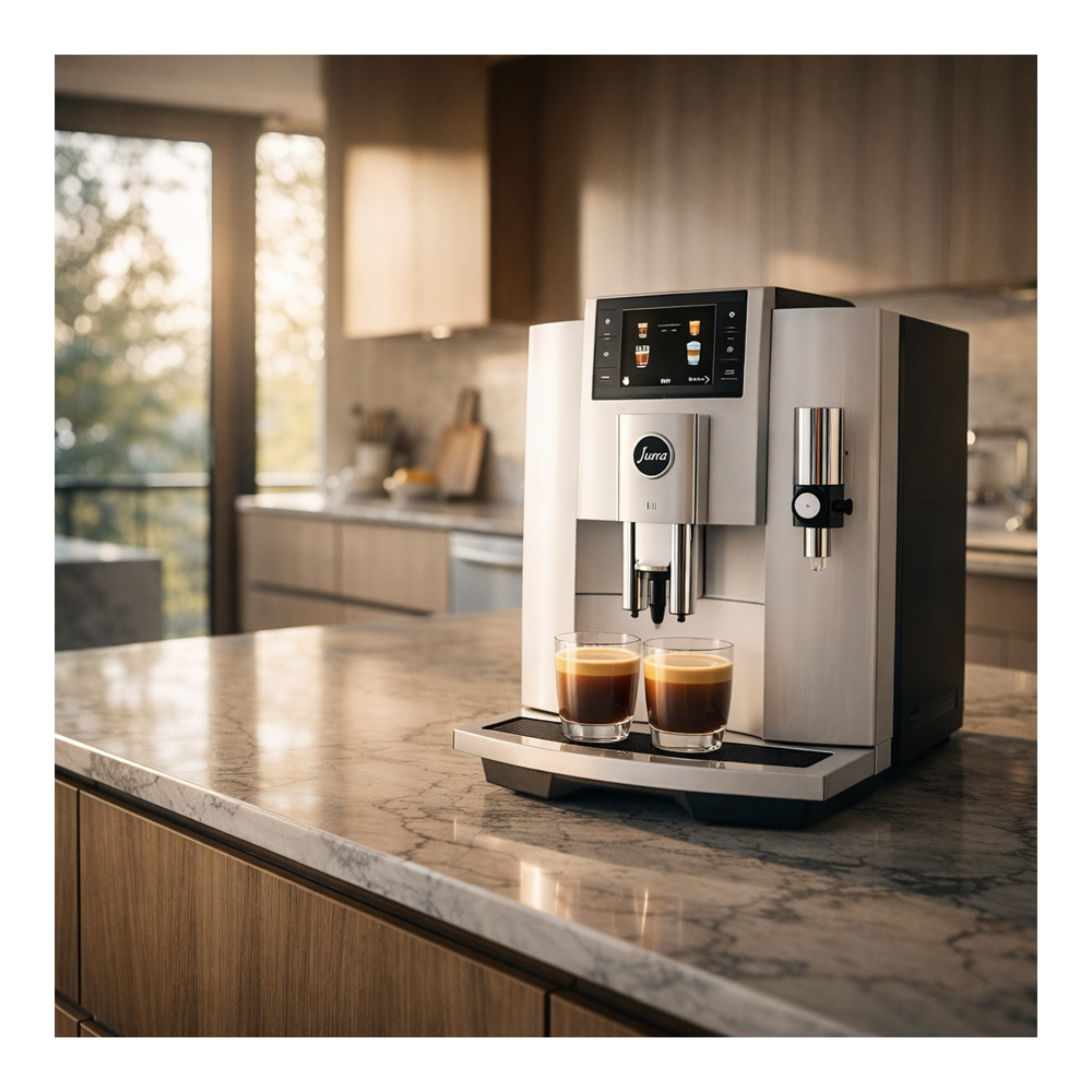 Aparat de cafea Espresso JURA E8 Professional Aroma Piano White, 15585 / 15 bar / Espresso photo 9