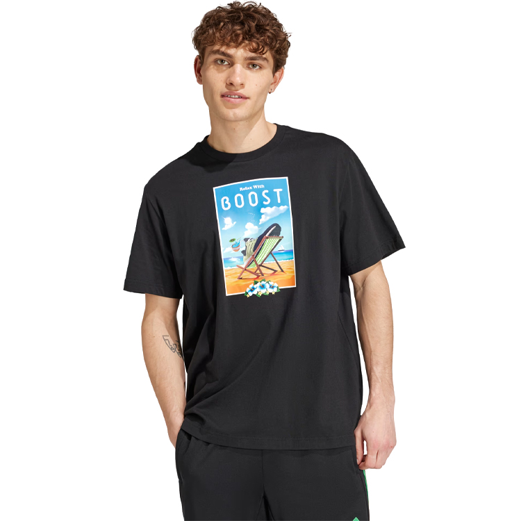 Tricou bărbătesc Adidas M BOOST G T XS Negru photo 5